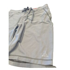 PrAna El Porto Board Shorts Waist Tie Grey Men's 34‎ Yoga Athletic Surf